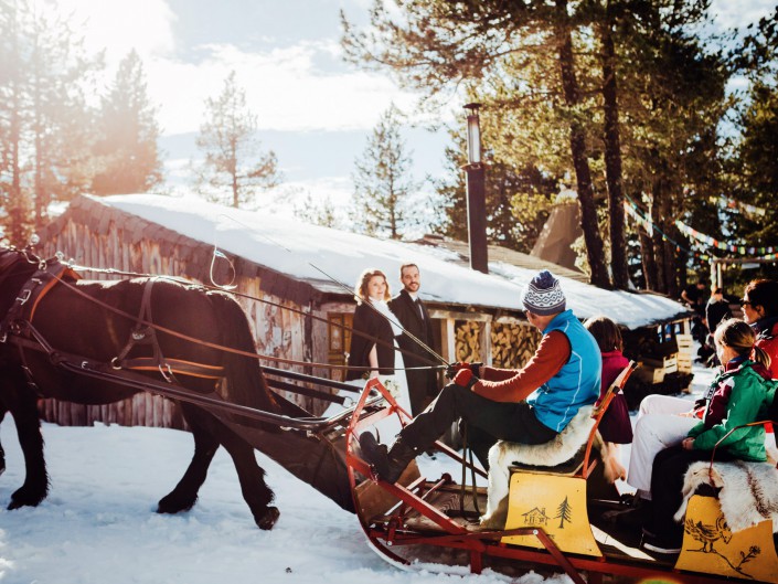 mariage hiver village nordique Angaka à Beille