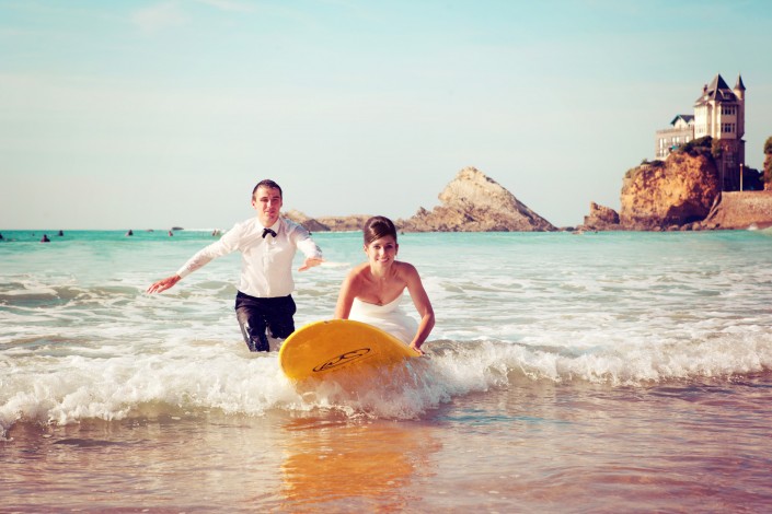 trash the dress mariée surf à biarritz