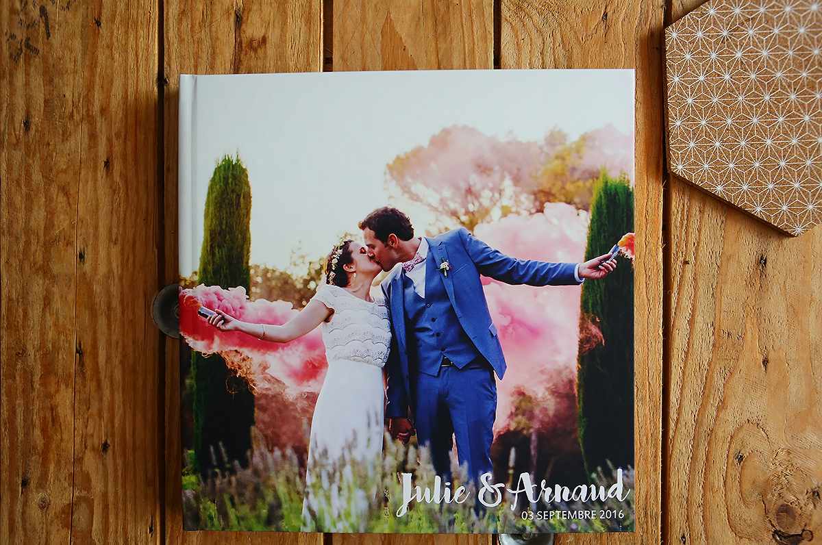 livre photo mariage avec couverture personnalisée