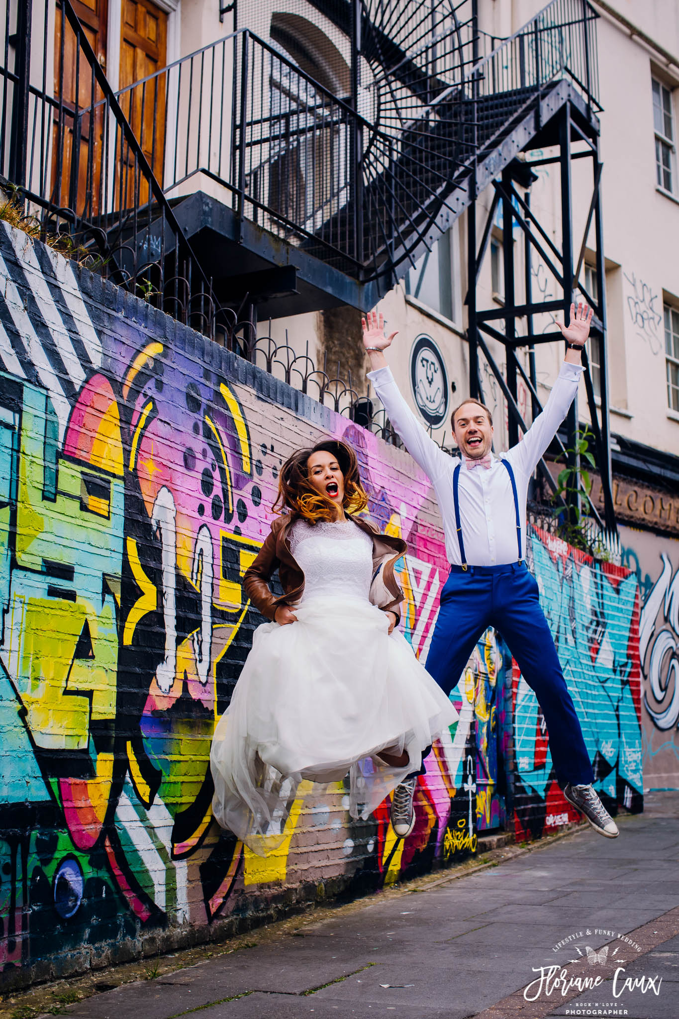 crazy trash the dress in Brick Lane London