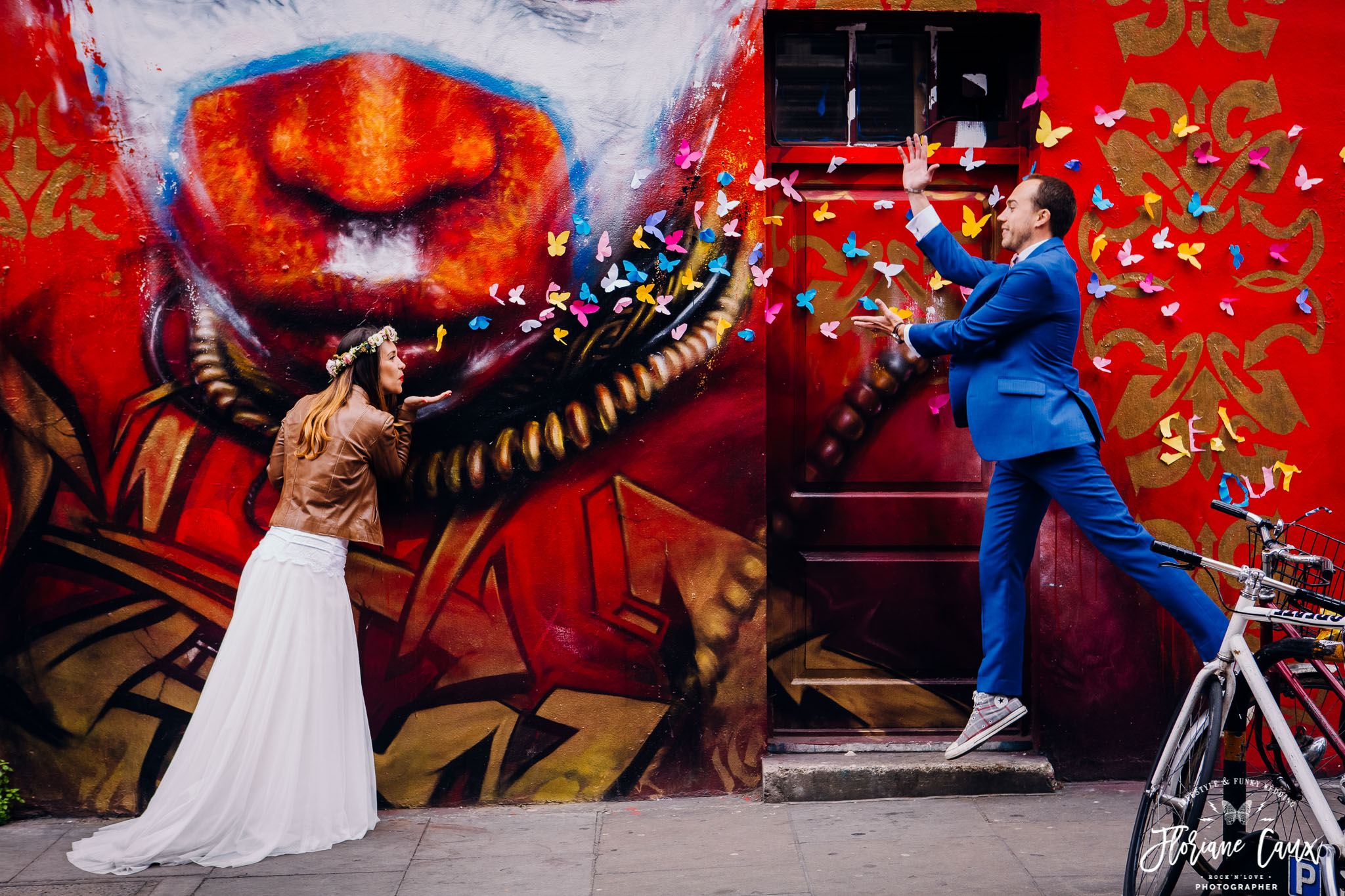 seance photo de couple dans Brick lane à Londres