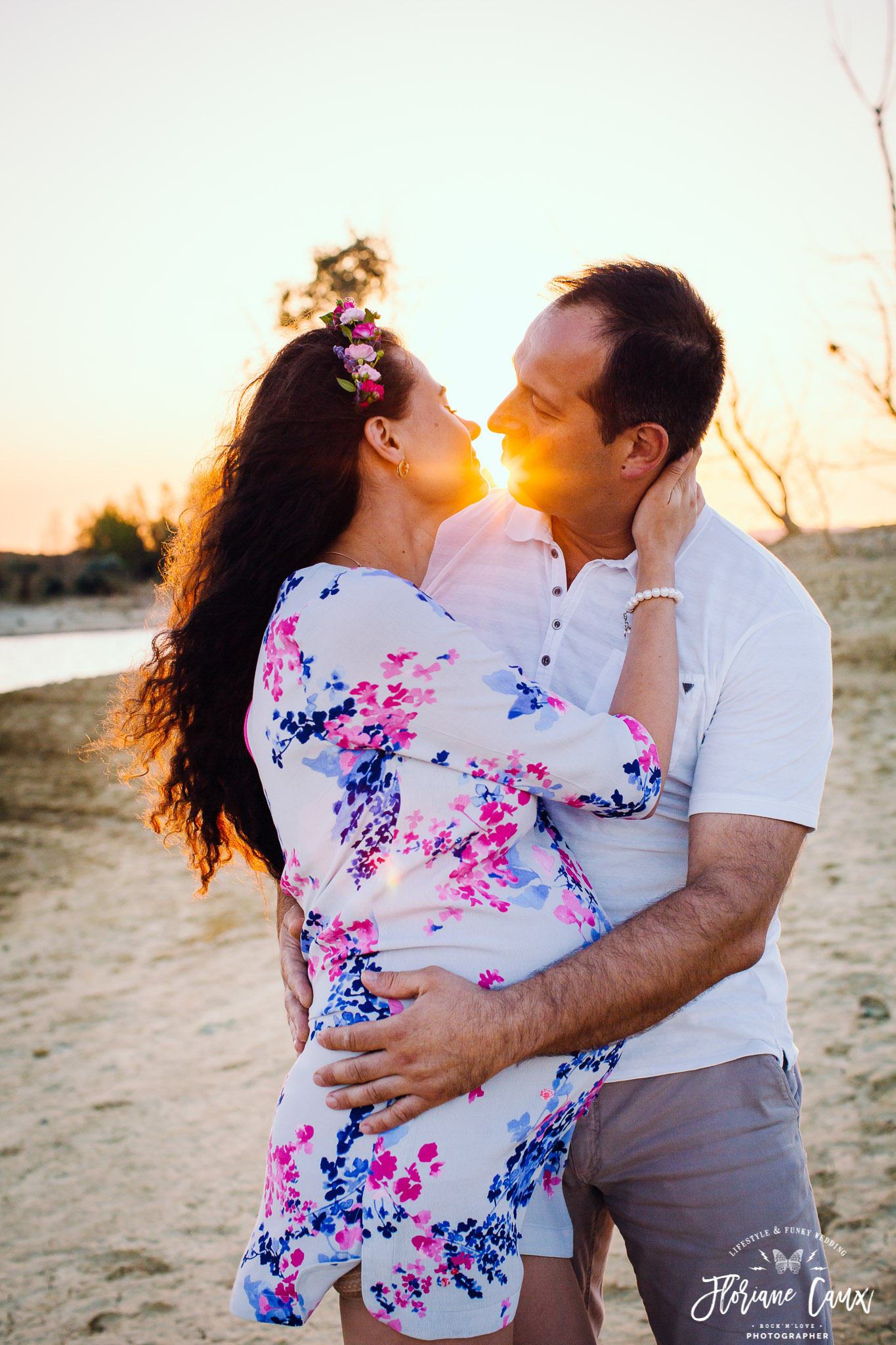 photo de couple golden hour