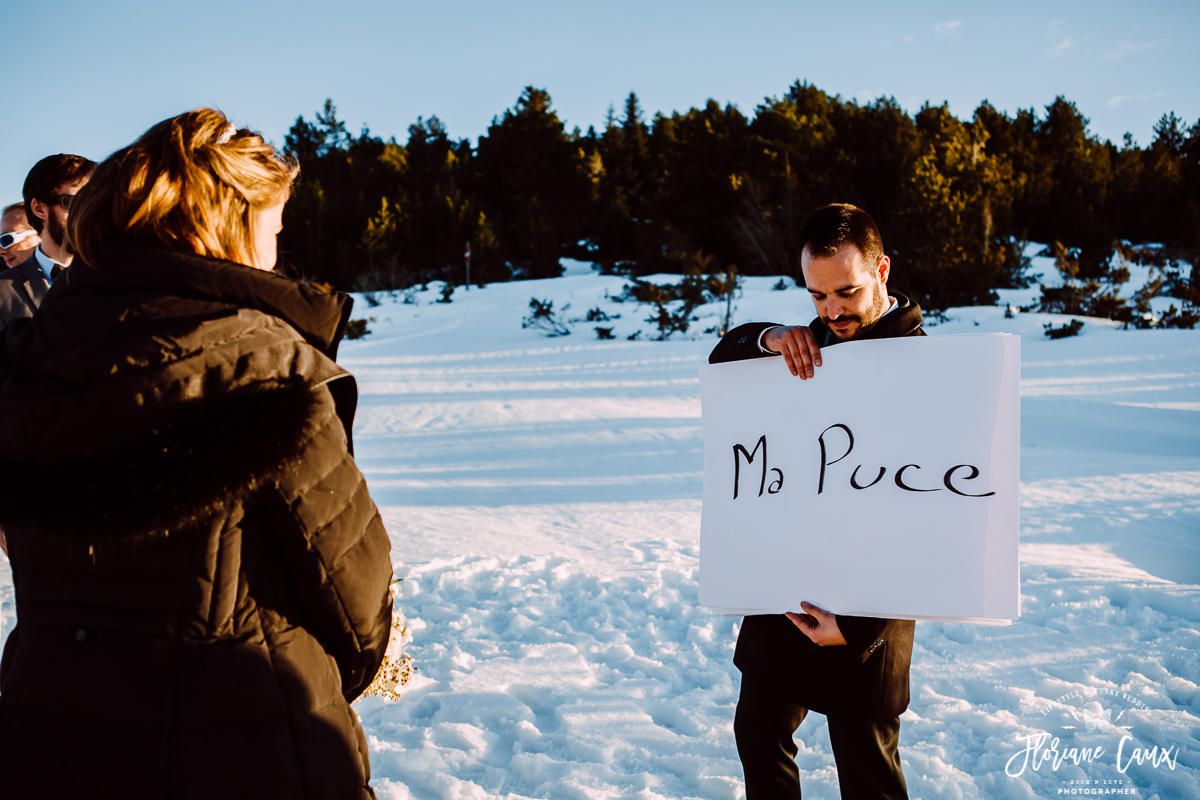 ceremonie laique dans la neige plateau de beille