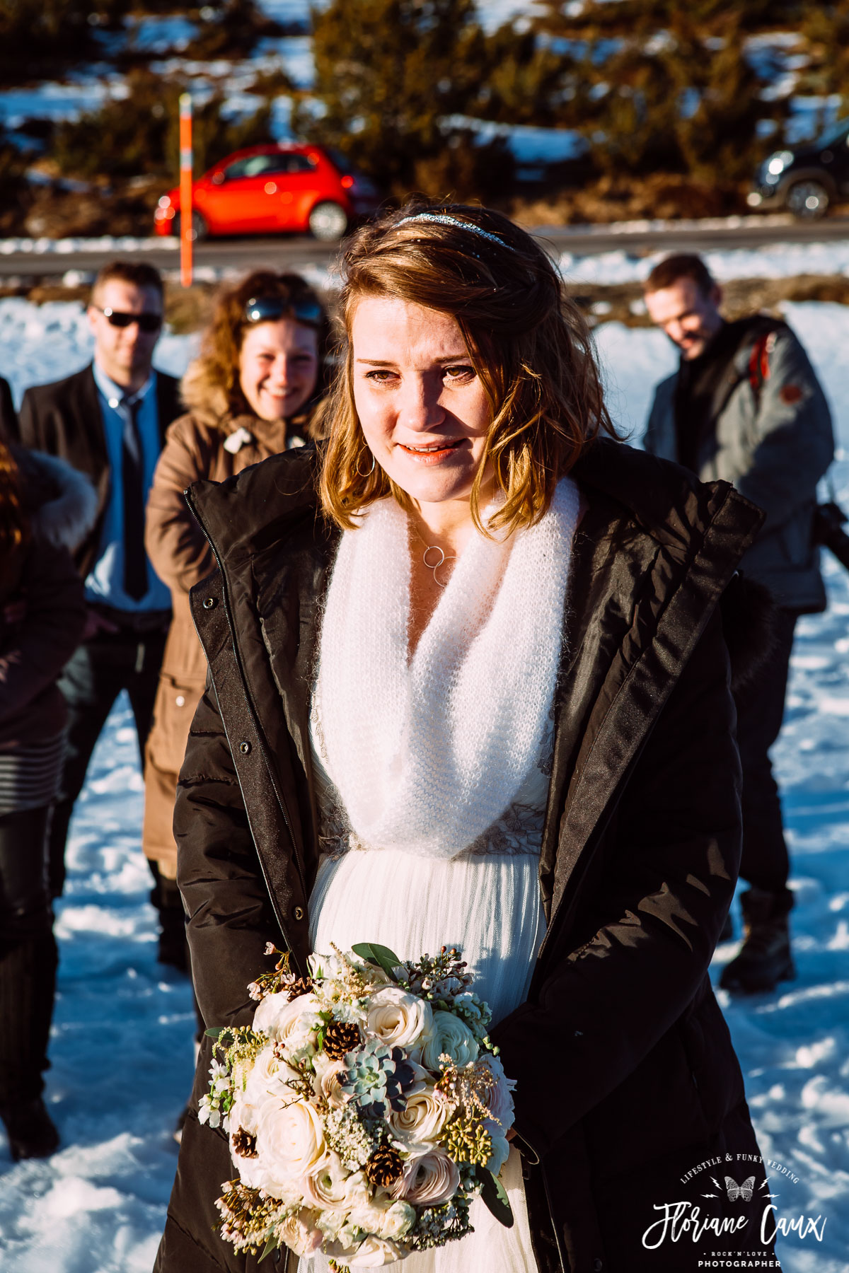 ceremonie laique dans la neige plateau de beille