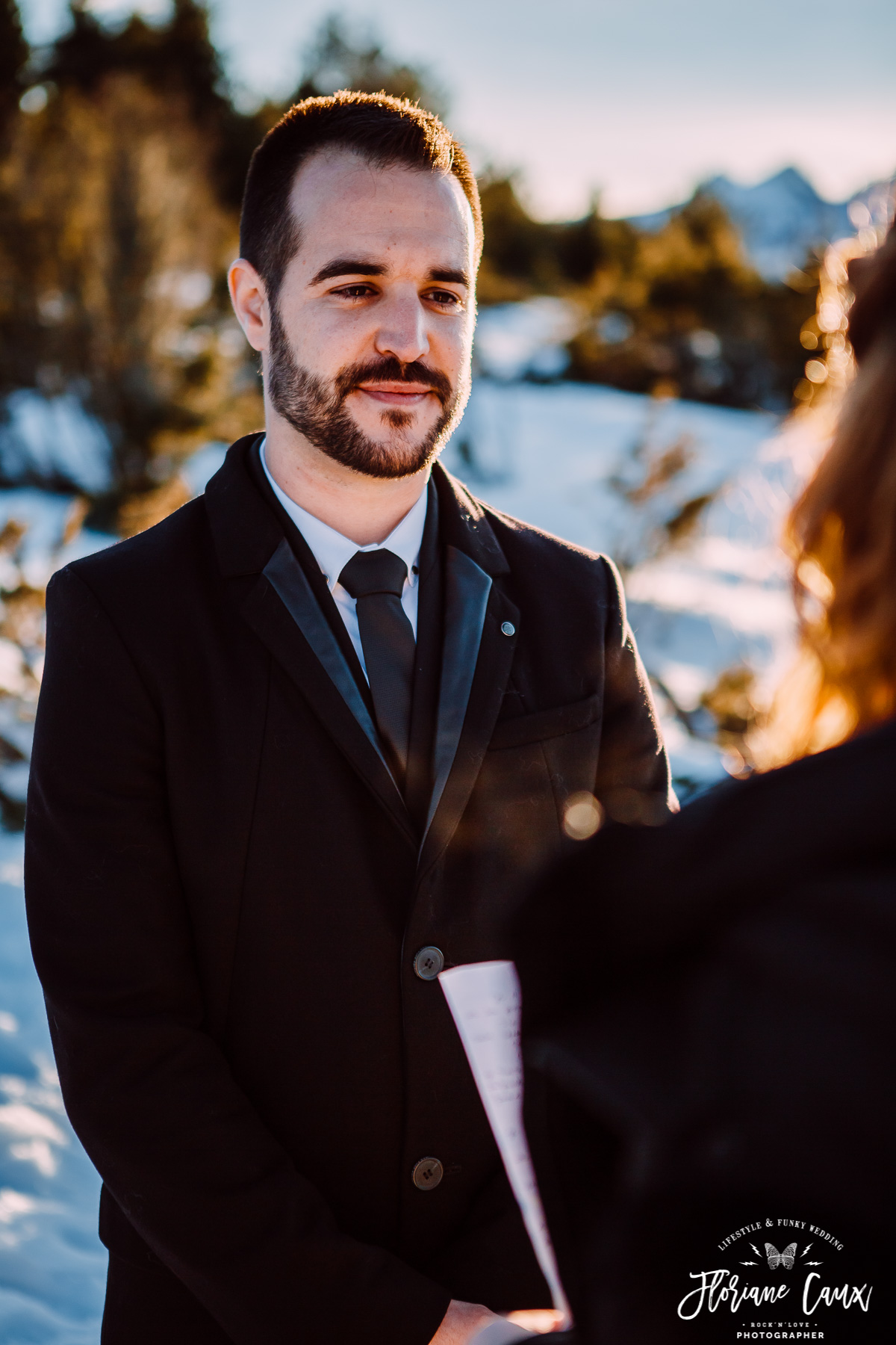 ceremonie laique dans la neige plateau de beille