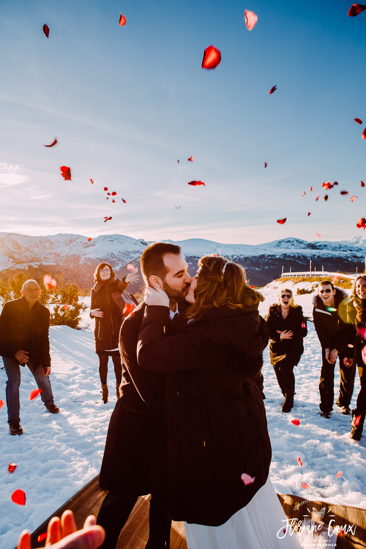 ceremonie laique dans la neige plateau de beille