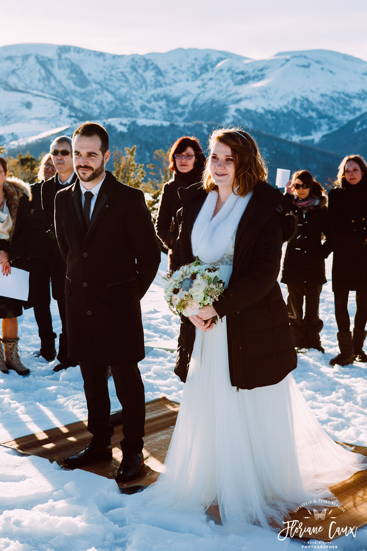 ceremonie laique dans la neige plateau de beille