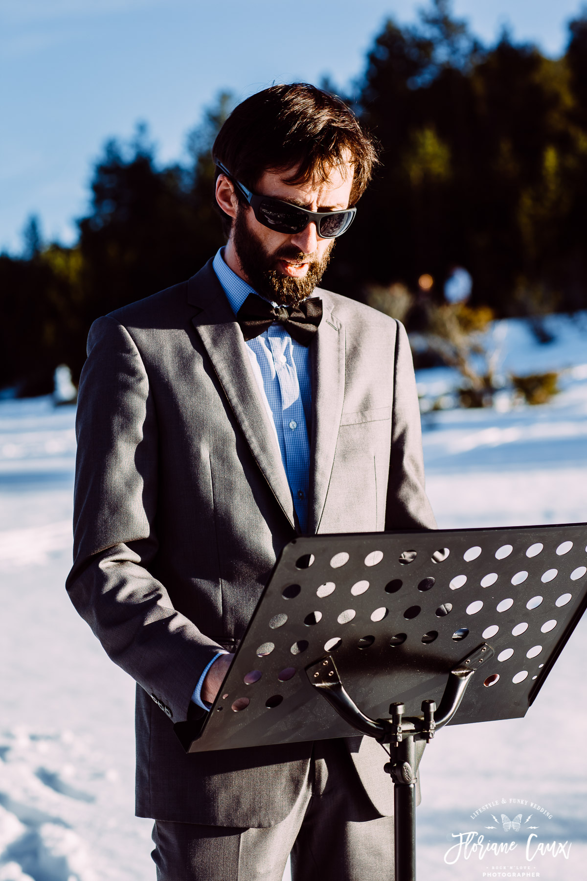 ceremonie laique dans la neige plateau de beille