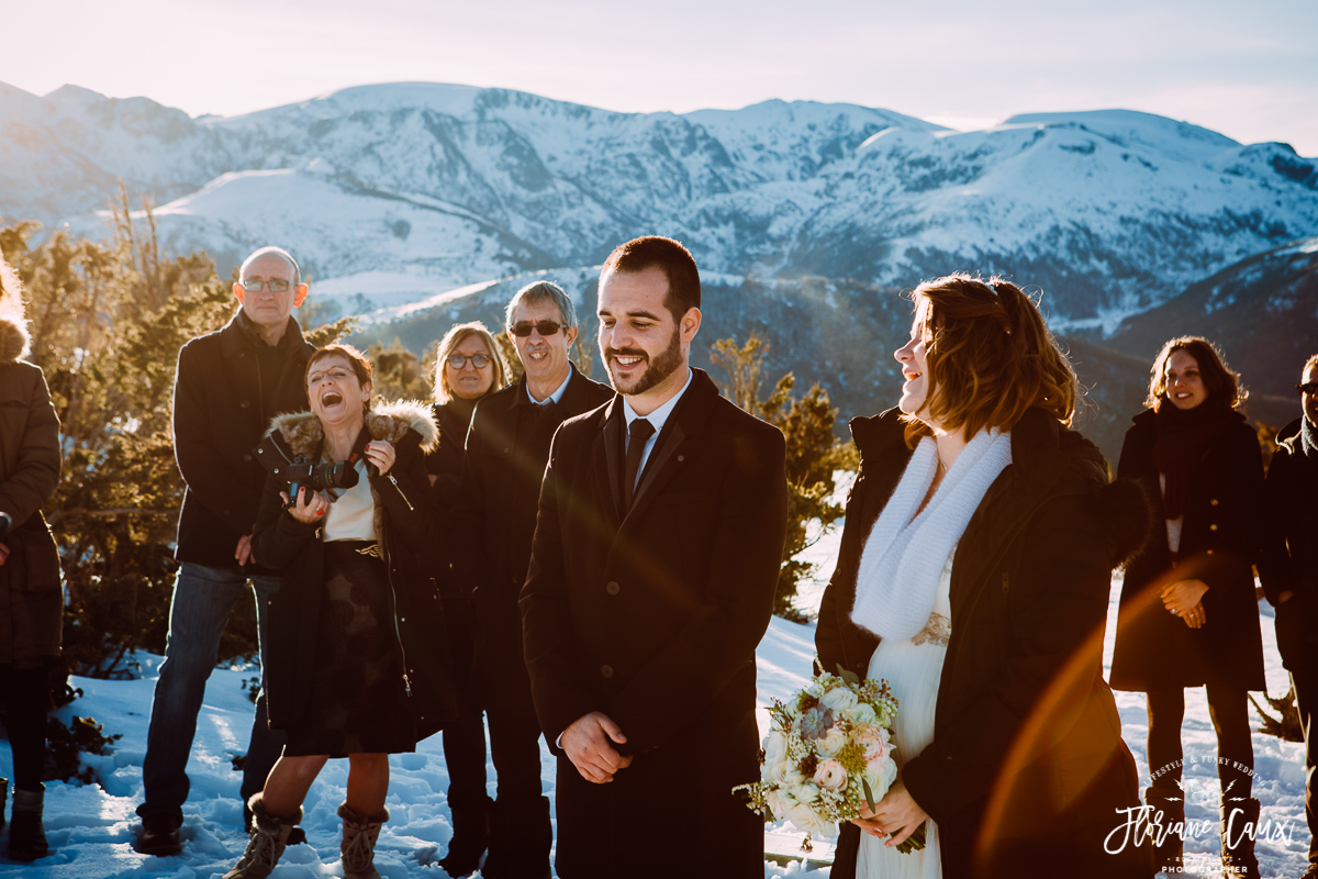 ceremonie laique dans la neige plateau de beille