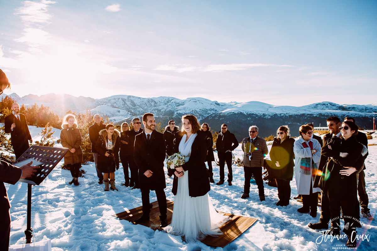 ceremonie laique dans la neige plateau de beille