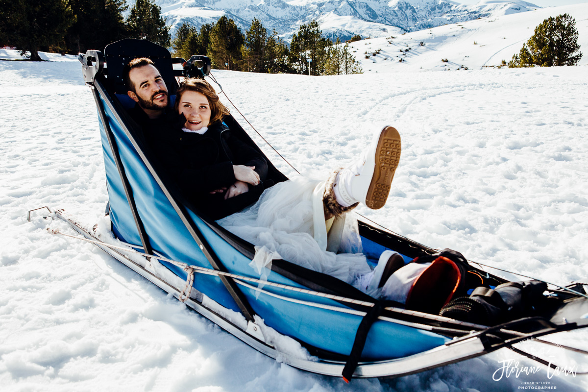 mariage chiens de traîneaux en ariège