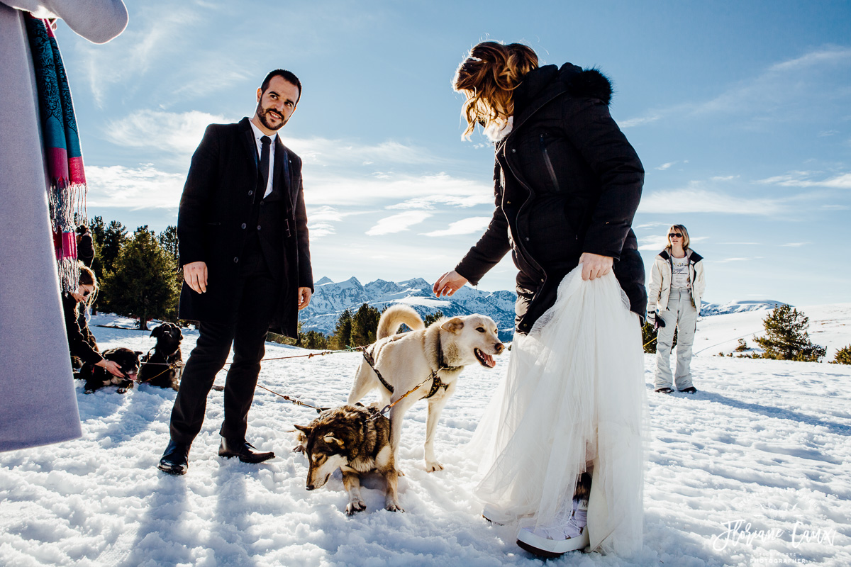 mariage en hiver village nordique Angaka à Beille 09