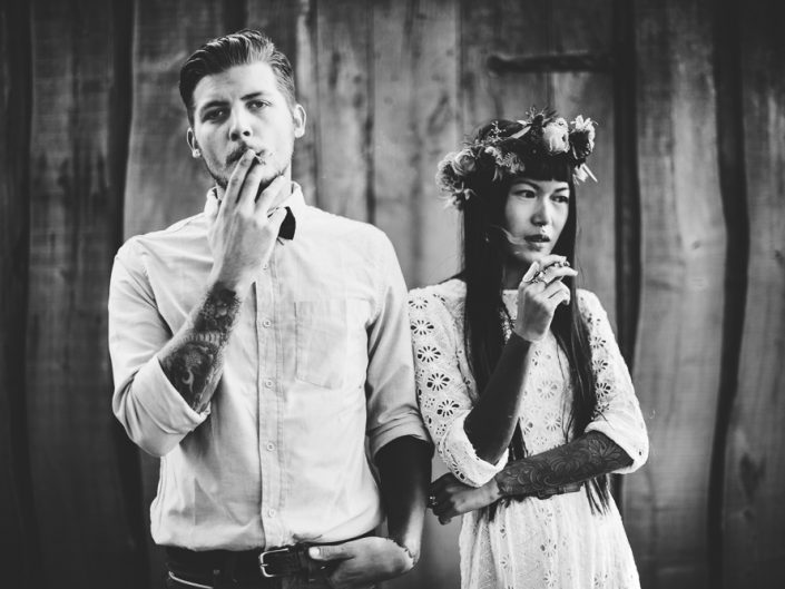 mariés tatoués badass