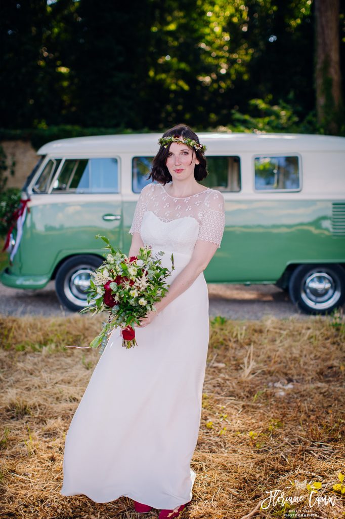 photographe mariage toulouse photos de couple avec van volkswagen