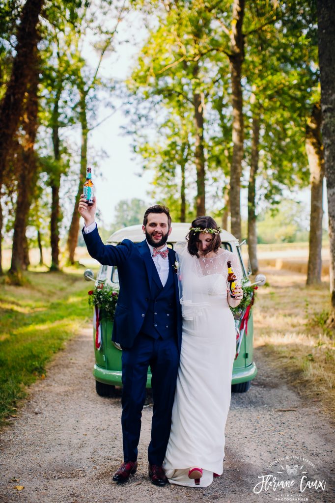 photographe mariage toulouse photos de couple avec van volkswagen