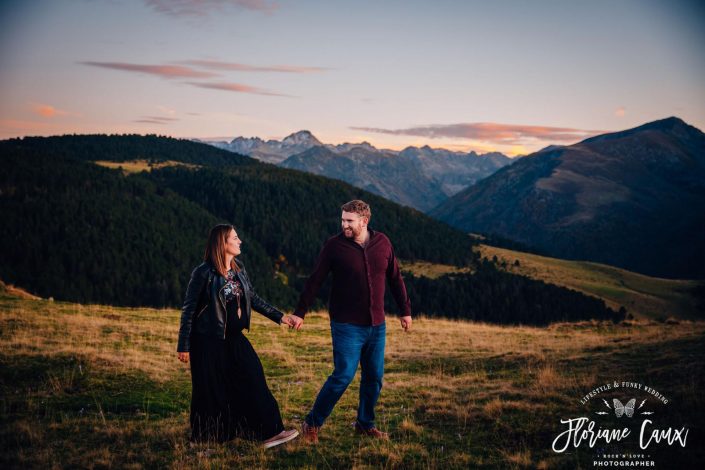 photographe photos de couple montagne Ariège Pyrénées Plateau de Beille