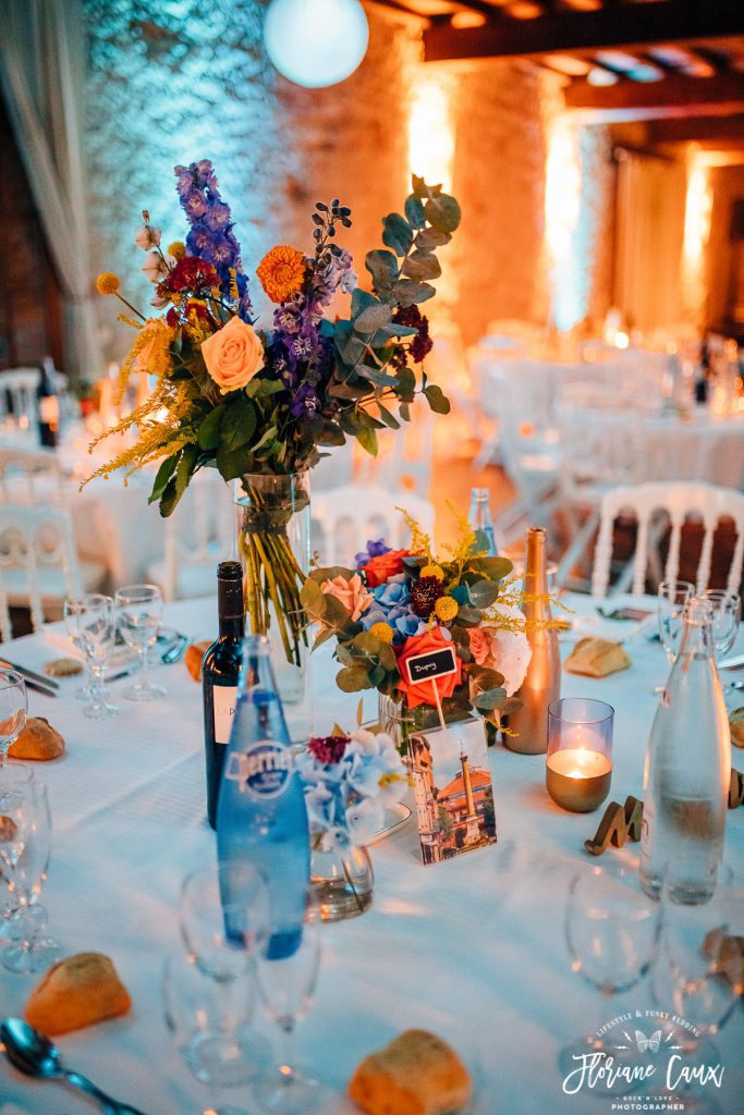 centre de table mariage chateau du croisillat toulouse