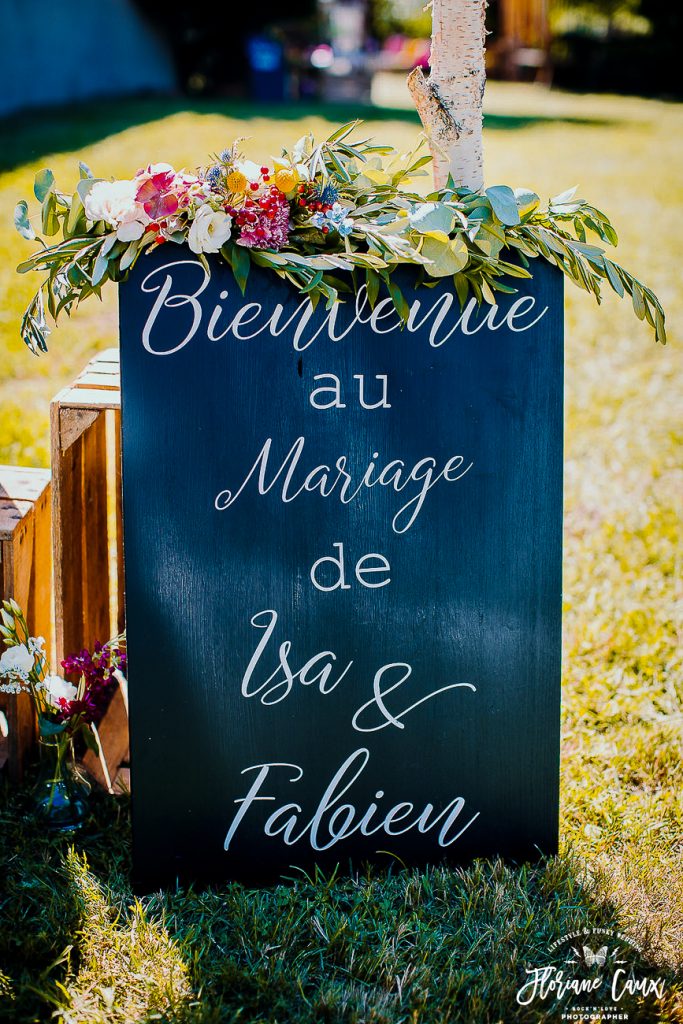 panneau de bienvenue mariage tableau noir